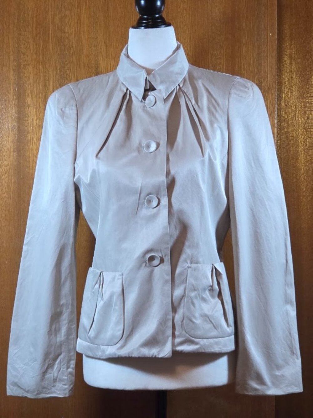 Hugo Boss Light Beige Button-Front Blazer